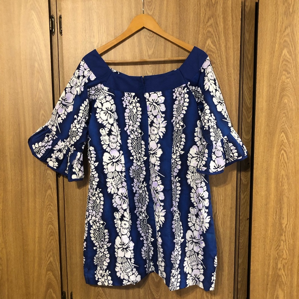 Hawaiian Handmade Floral Blue Top - Picture 3 of 4